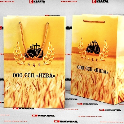 Брендированные бумажные пакеты для ООО ССП "НИВА"