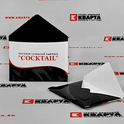 Вырубные конверты с глянцевой ламинацией для магазина "COCTAIL"