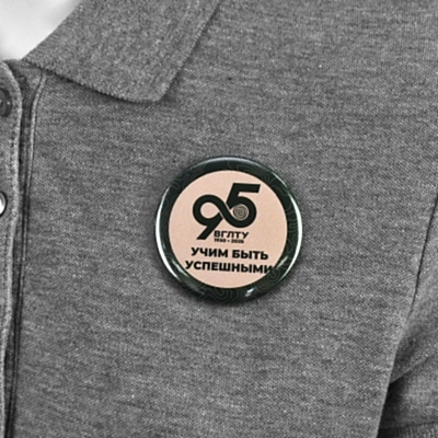 Закатные металлические значки с логотипом для "ВГЛТУ"