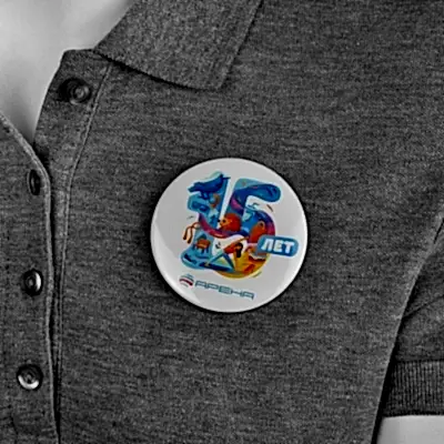 Закатные значки с логотипом для ТЦ "АРЕНА"