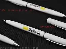 Ручки с УФ-печатью логотипа для "DeRock"